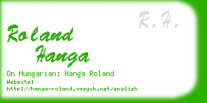 roland hanga business card